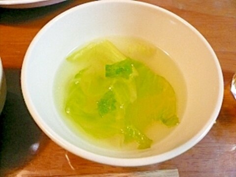 簡単レタスの中華スープ